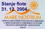 Stanje flote članica Mare Nostrum na dan 31. 12. 2004.