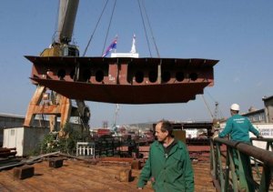 Polaganje kobilice broda za Jadroliniju (foto: Miljenko KLEPAC, FaH)