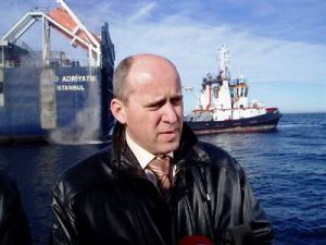 Branko Bačić, državni trajnik za more na lokaciji broda 'Und Adriyatik'