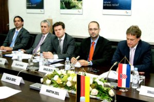 Zagreb, June 1 2011 - by the Minister Kalmeta at a meeting with the Bavarian delegation also participated (from left) Josip Boric, State secretary for the Island and coastal development, Tomislav Mihotic, State secretary for the Infrastructure, Zeljko Tufekcic, State secretary for the Finance and Danijel Mileta, State secretary for the Transport