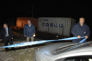Skrad / Zalezina, April 7 2011 - Zlatko Rogozar, CEO of HZ Holding, Oliver Krilic, CEO of HZ train traction and Branimir Jerneic, CEO of HZ Infrastructure visited the place of the accident shortly after the train accident alerted (Photo: Tea Cimas / Cropix)