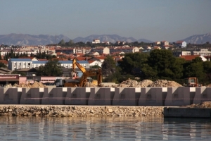 Gaženica, 30. rujna 2011. - gradnja nove luke 'Gaženica' u drugoj je fazi izgradnje (Foto: Fabio Šimićev)