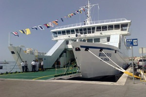 Split, 23. srpnja 2009. Novi ro-ro brod "Biokovo" iz Jadrolinijine flote plovit će na liniji Split-Supetar