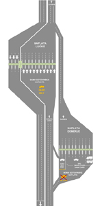 grafički prikaz rekonstruirane dionice autoceste s naplatnim postajama "Demerje" i "Lučko"
