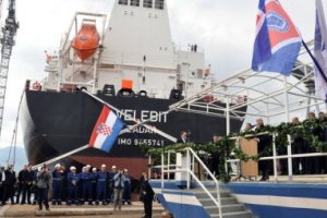 Rijeka, April 14 2011 - the launching ceremony of the new tanker for shipping company 