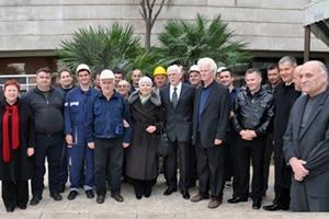 Ploce, February 19 2011 - PM Kosor with the representatives and  employees of the Port of Ploce