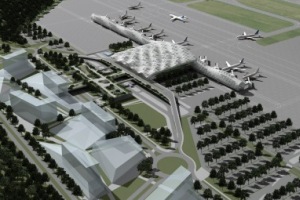 Zračna luka Zagreb - grafički prikaz idejnoga rješenja izgradnje novoga putničkoga terminala
