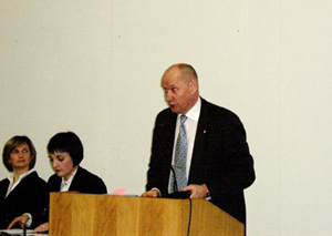 Zagreb, March 20 2009 (from right) Mylly brand, General Director of Maritime Affairs of Finland represents the theme of Twinning Project in the framework of VTMIS, Marina Halužan, spokesperson, Ministry of Sea, Transport and Infrastructure and Marija Tufekčić, director of the Central Agency for financing and contracting programs and projects of the EU