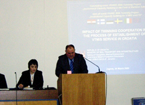 Zagreb, 20. ožujka 2009. kap. Joško Nikolić - prezentacija twinning projekta