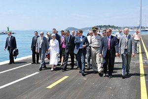 Split, 3. srpnja 2010. - Predsjednica Vlade JADRANKA KOSOR danas je u splitskoj gradskoj luci otvorila produženi Gat s. Duje
