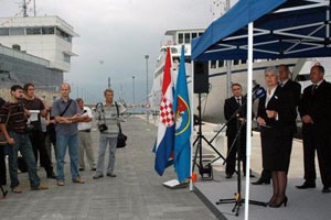 Rijeka, 6. listopada 2009. Premijerka Kosor, na svečanom otvorenju novoizgrađenog pomorsko-putničkog terminala u riječkoj luci